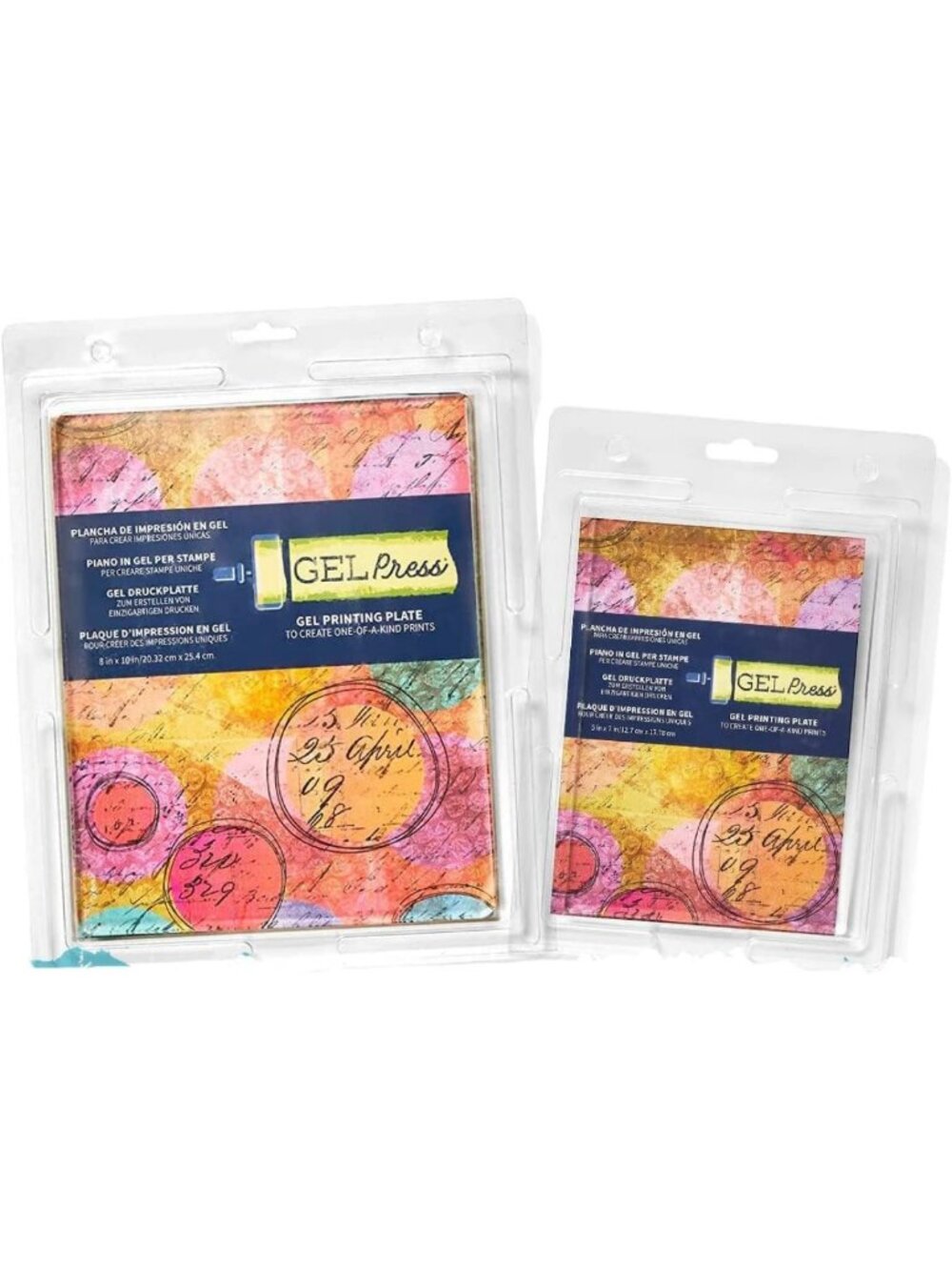 Versatile Gelli Printing Plates Set - 8"x10" & 5"x7" for Creative Art Projects